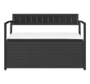 vidaXL Gartenbank mit Stauraum und Kissen Schwarz Poly Rattan Bild 4