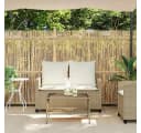 vidaXL Loungesofa 2-Sitzer Beige Poly Rattan Bild 4