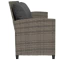 vidaXL Gartenlounge-Set 5-Sitzer Grau Poly Rattan mit Kissen Bild 5