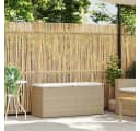 vidaXL Gartenbank mit Kissen Beige Poly Rattan Bild 1