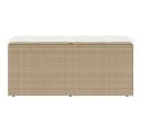 vidaXL Gartenbank mit Kissen Beige Poly Rattan Bild 4