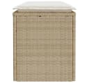 vidaXL Gartenbank mit Kissen Beige Poly Rattan Bild 5