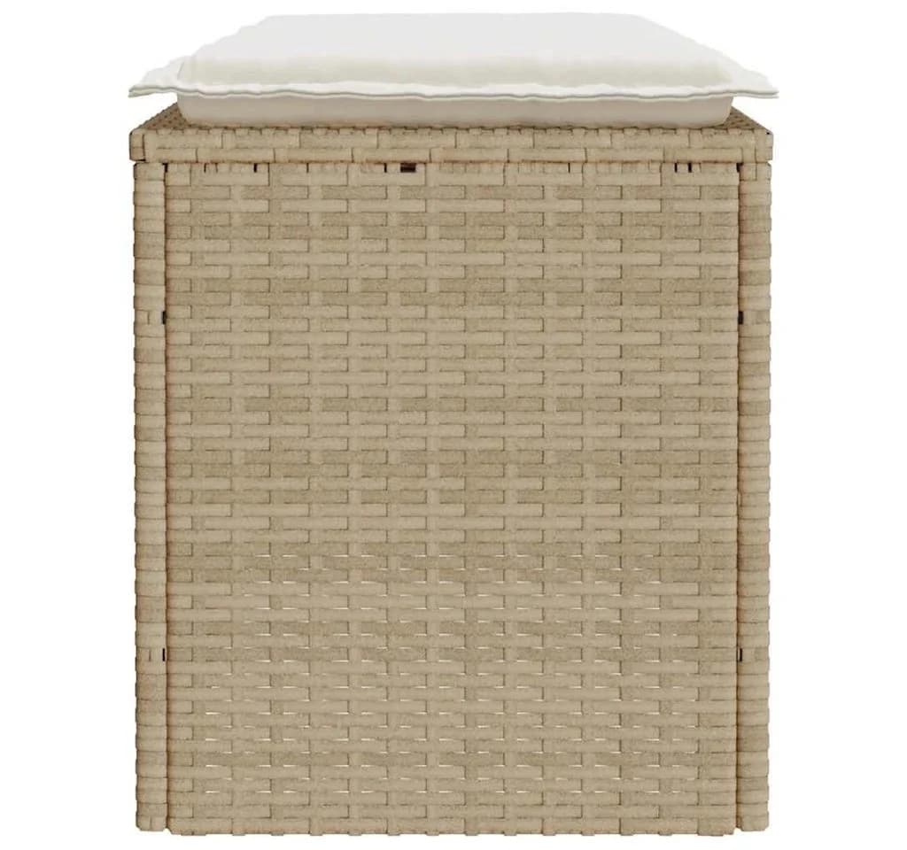 vidaXL Gartenbank mit Kissen Beige Poly Rattan - Bild 5