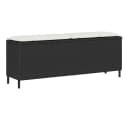 vidaXL Gartenbank mit Kissen Schwarz Poly Rattan Bild 2
