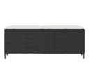 vidaXL Gartenbank mit Kissen Schwarz Poly Rattan Bild 4