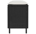 vidaXL Gartenbank mit Kissen Schwarz Poly Rattan Bild 5