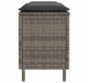 vidaXL Gartenbank mit Kissen Grau Poly Rattan Bild 5