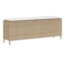 vidaXL Gartenbank mit Kissen Beige Poly Rattan Bild 2