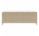 vidaXL Gartenbank mit Kissen Beige Poly Rattan Bild 4