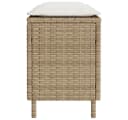 vidaXL Gartenbank mit Kissen Beige Poly Rattan Bild 5