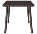 vidaXL Garten-Couchtisch Braun Poly Rattan Bild 5