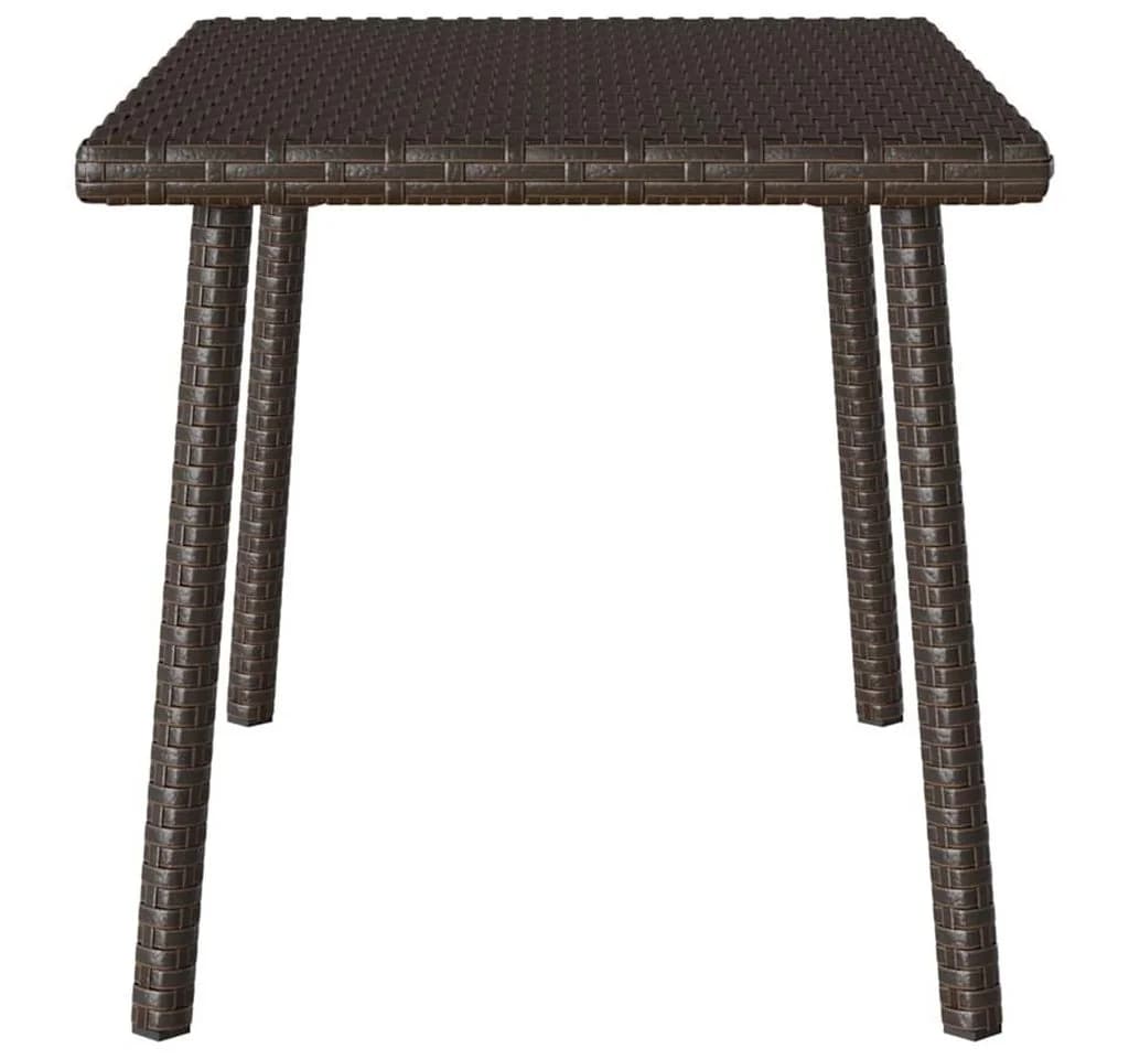 vidaXL Garten-Couchtisch Braun Poly Rattan - Bild 5