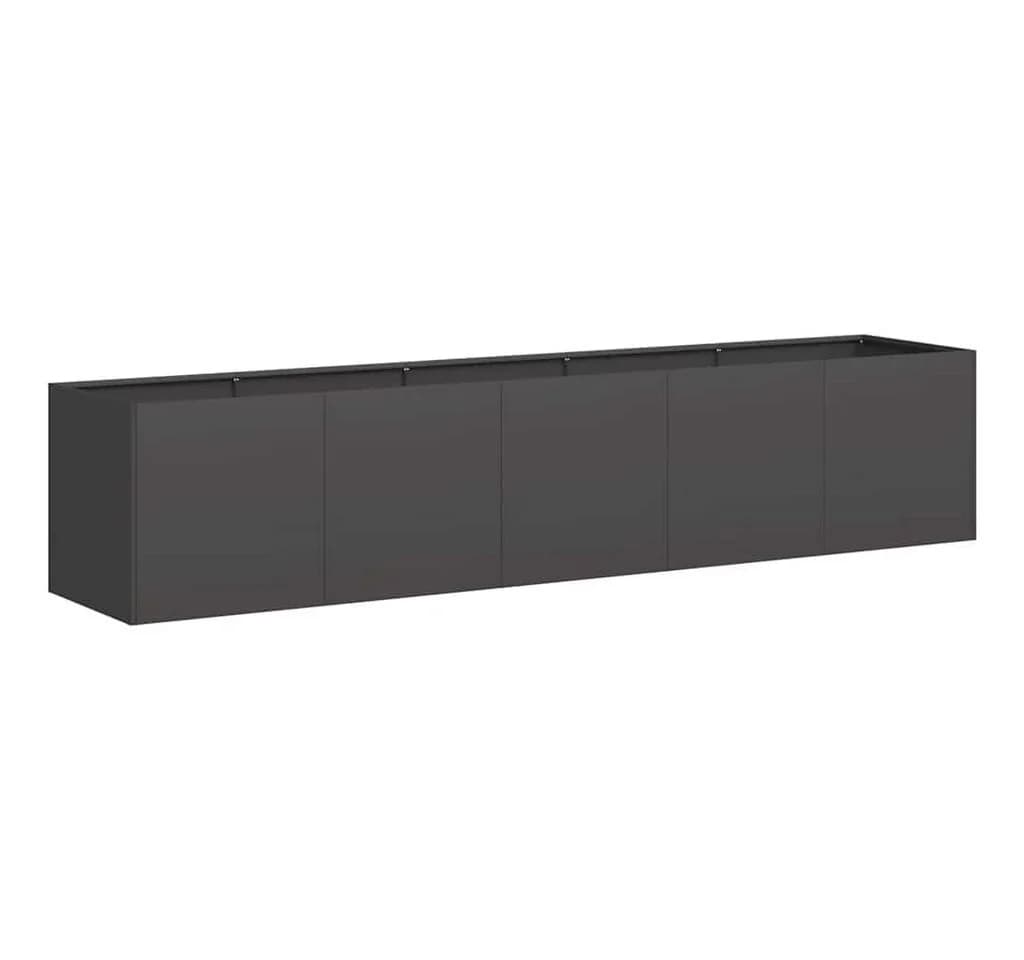 vidaXL Pflanzkübel Schwarz 200x40x40 cm Kaltgewalzter Stahl