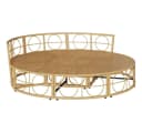 vidaXL Gartenliege Outdoor-Loungebett ohne Dach Poly Rattan Beige Bild 5