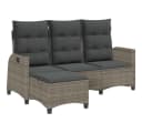 vidaXL Loungesofa Gartensofa L-Form Grau Poly Rattan Bild 2