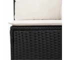 vidaXL Gartenlounge-Set 2-tlg. Schwarz Poly Rattan mit Kissen Bild 5