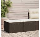 vidaXL Gartenlounge-Set 2-tlg. Braun Poly Rattan mit Kissen Bild 1