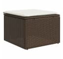 vidaXL Gartenlounge-Set 2-tlg. Braun Poly Rattan mit Kissen Bild 4