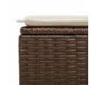 vidaXL Gartenlounge-Set 2-tlg. Braun Poly Rattan mit Kissen Bild 5