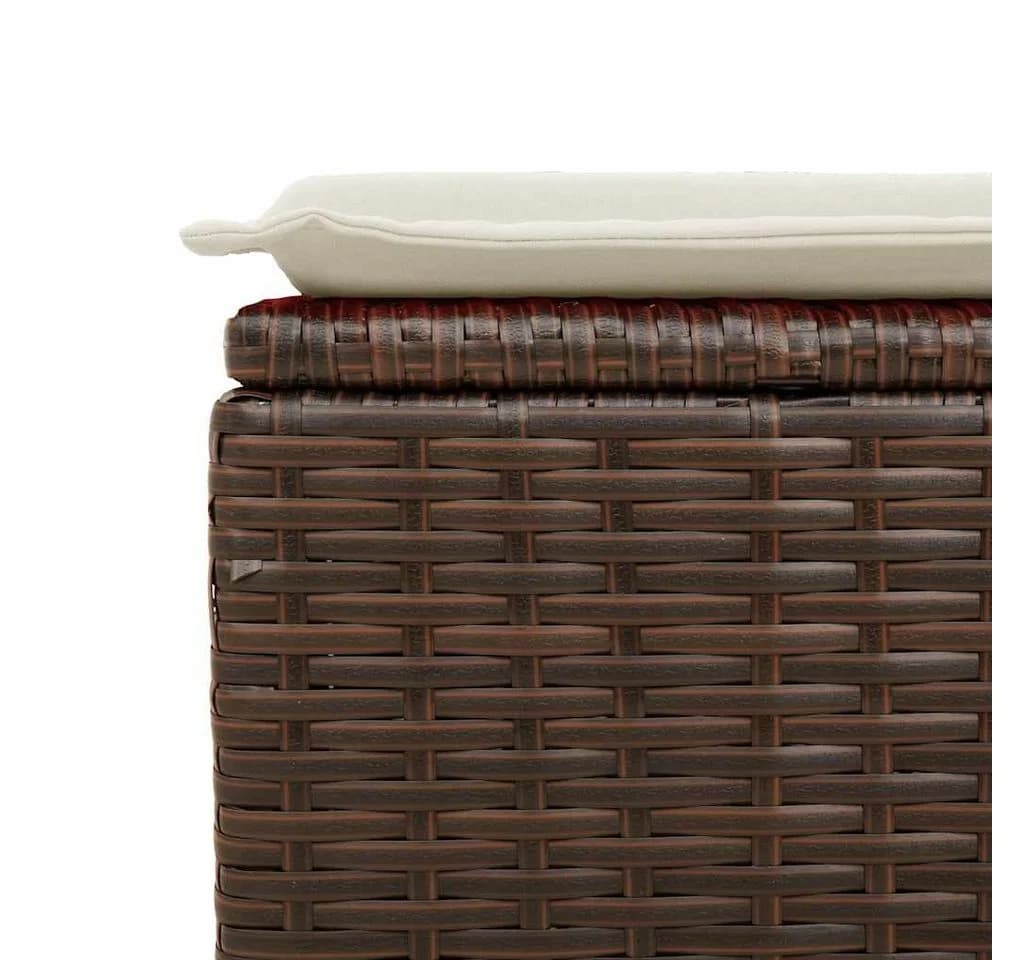 vidaXL Gartenlounge-Set 2-tlg. Braun Poly Rattan mit Kissen - Bild 5