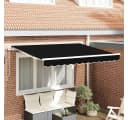 vidaXL Markisenersatzstoff Schwarz 3x2,5m Polyester Bild 1