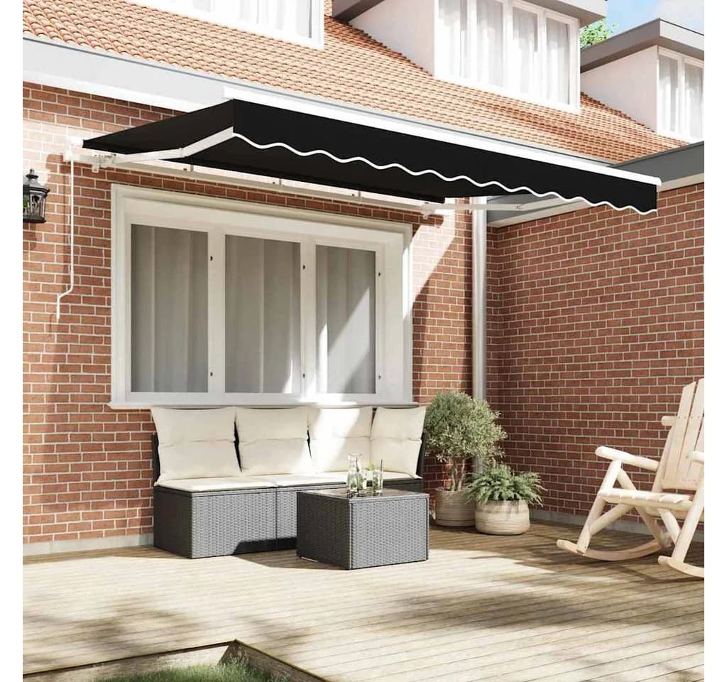 vidaXL Markisenersatzstoff Schwarz 3x2,5m Polyester - Bild 3