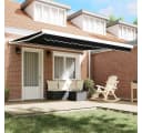vidaXL Markisenersatzstoff Schwarz 4 x 3 m Polyester Bild 3