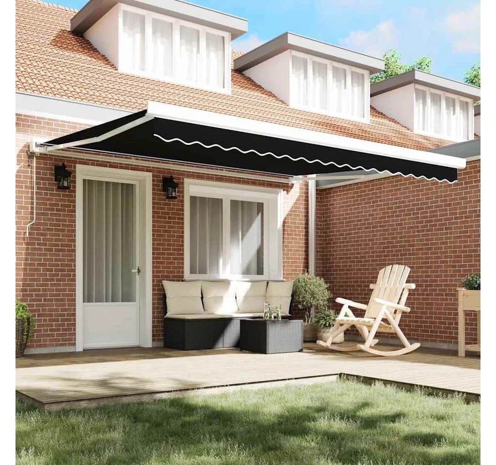 vidaXL Markisenersatzstoff Schwarz 4 x 3 m Polyester - Bild 3
