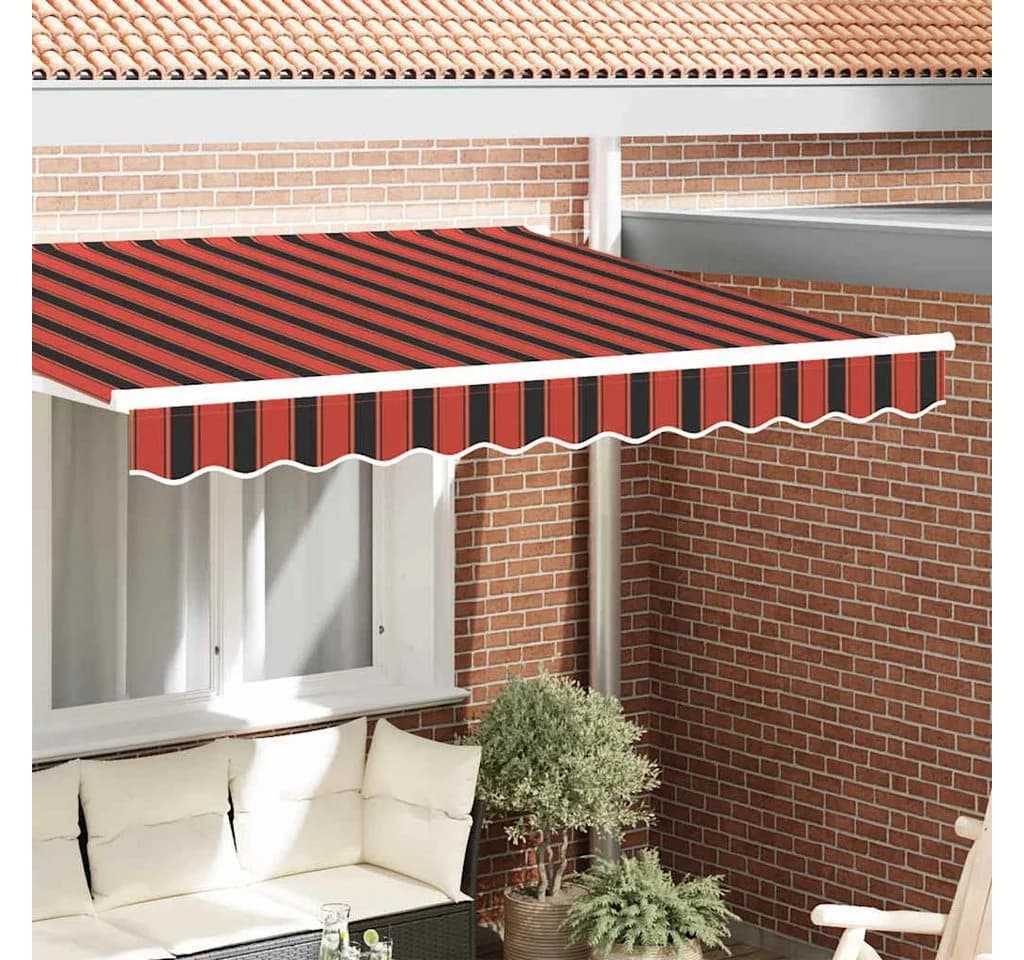 vidaXL Markisenschürzen-Ersatz Orange Schwarz Gelb Polyester 3 m