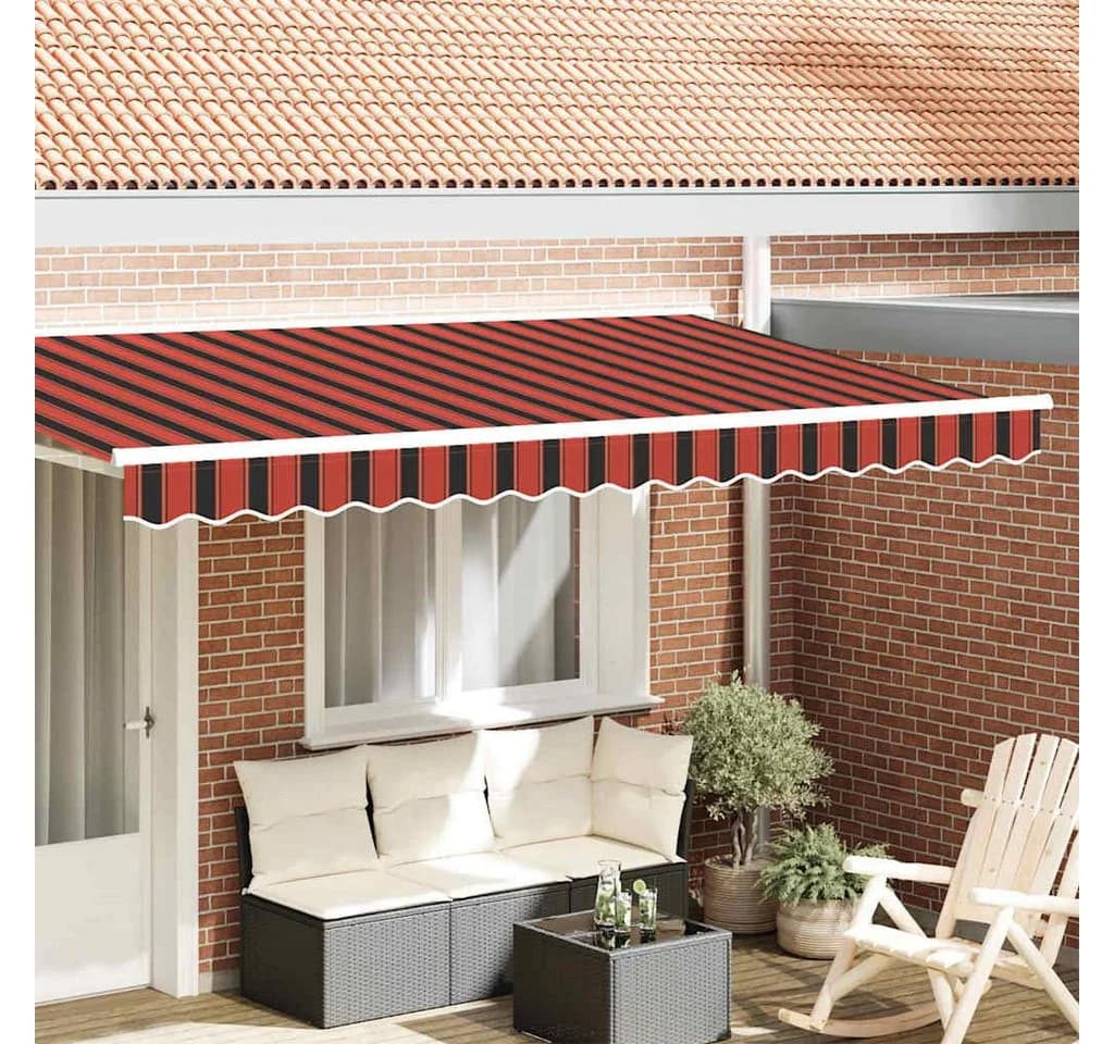 vidaXL Markisenvolant Mehrfarbig Segeltuch Garten Schatten