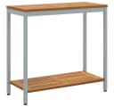 vidaXL Gartentisch mit Regal Grau Massivholz Bild 2