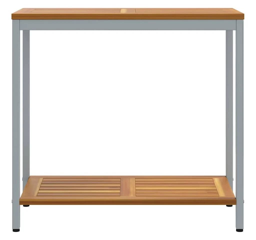 vidaXL Gartentisch mit Regal Grau Massivholz - Bild 5