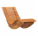 vidaXL Gartenliege 2-Person Braun Massivholz Wippend Bild 4