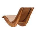 vidaXL Schaukel-Sonnenliege Massivholz Beige mit Kissen Bild 5