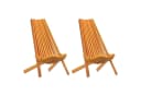 vidaXL Gartenstuhl 2er-Set Braun Massivholz Akazie Klappbar Bild 2
