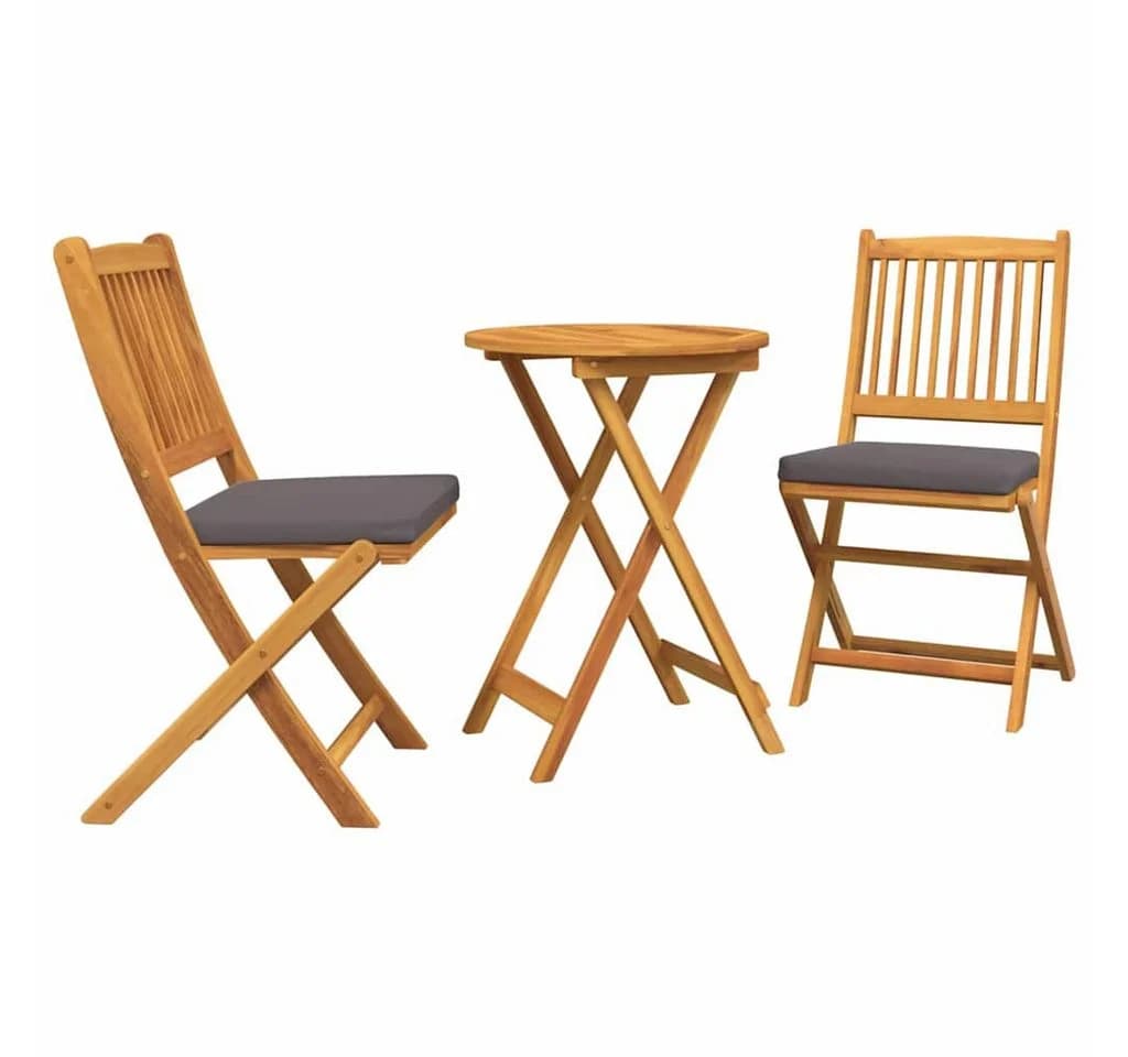 vidaXL Garten Bistro Set 3-tlg. Braun Massivholz - Bild 2