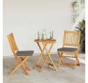 vidaXL Garten Bistro Set 3-tlg. Braun Massivholz Bild 4