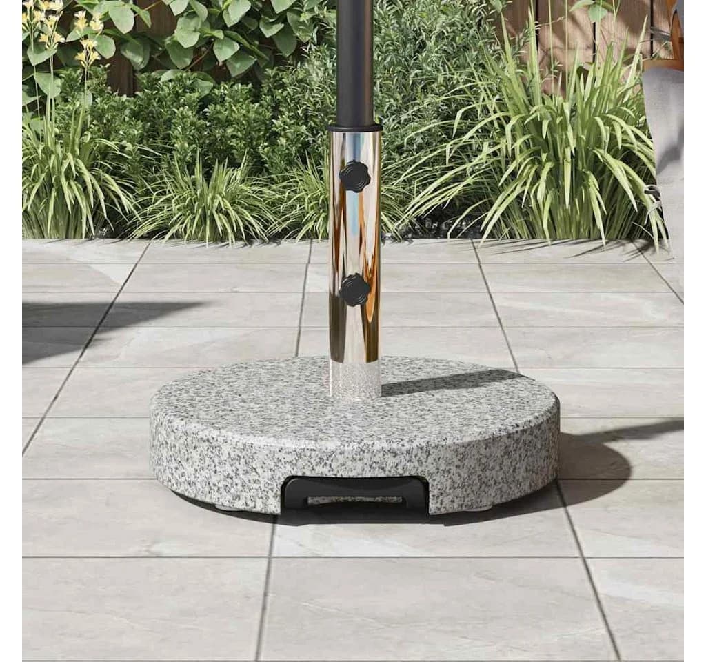 vidaXL Sonnenschirmständer Grau Granit mit Rädern - Bild 4