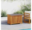 vidaXL Gartenbox Outdoor-Kissenbox mit Kissen Massivholz Grau Bild 3