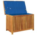 vidaXL Gartenbox Outdoor-Kissenbox mit Kissen Massivholz Grau Bild 4