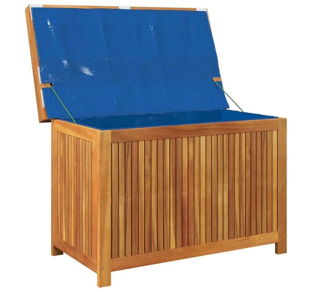vidaXL Gartenbox Outdoor-Kissenbox mit Kissen Massivholz Grau - Bild 4