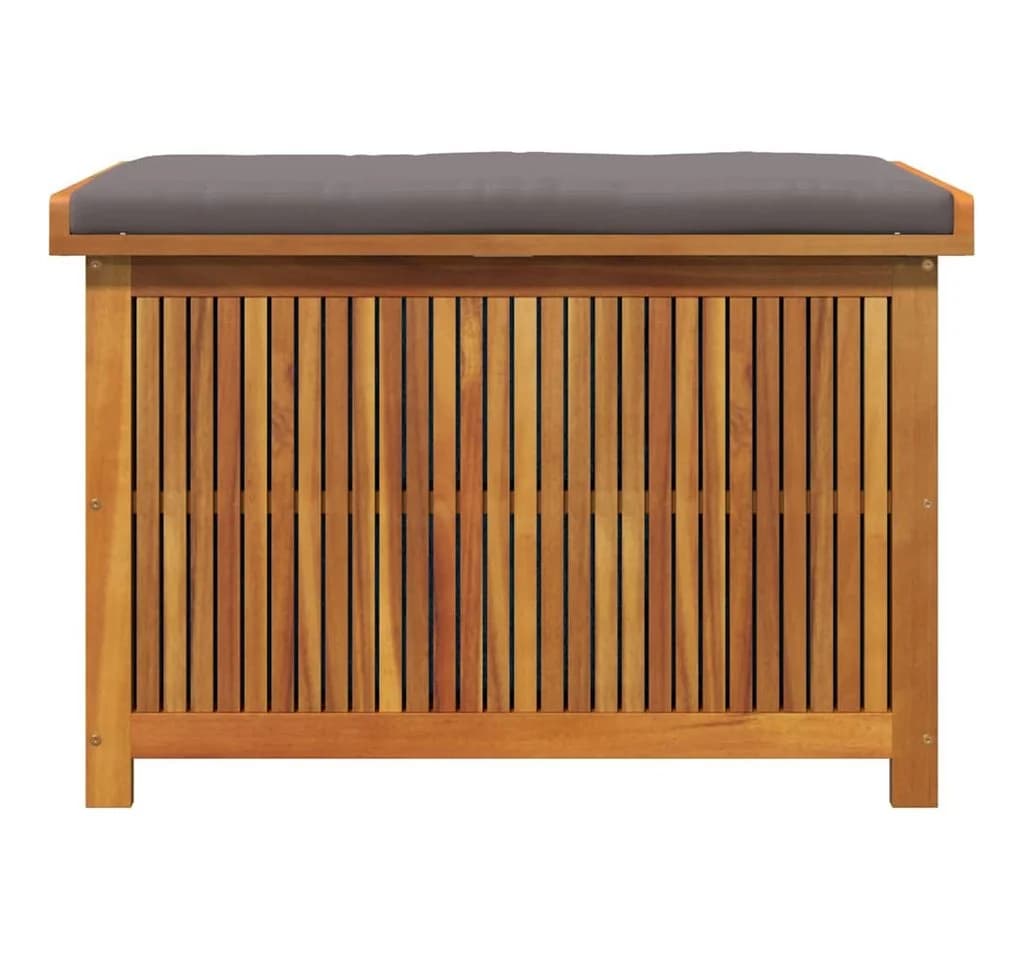 vidaXL Gartenbox Outdoor-Kissenbox mit Kissen Massivholz Grau - Bild 5