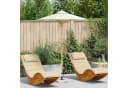 vidaXL Garten-Sonnenschirm Cremeweiß Bambus UV-beständig Bild 1