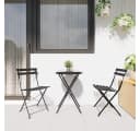 vidaXL Gartenstuhl Klappstuhl 2er-Pack Anthrazit Metall Bild 3
