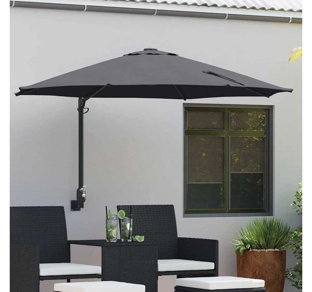 vidaXL Garten-Sonnenschirm Anthrazit Kippbar Freischwinger