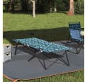 vidaXL Klapp-Campingbett Stahl Oxford-Bezug Grün Bild 1