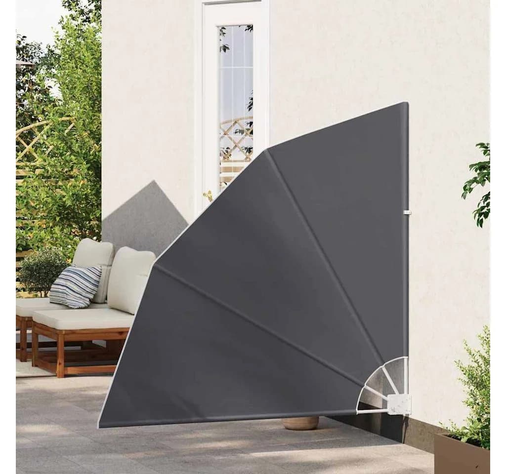 vidaXL Balkonsichtschutz Schwarz Polyester Faltbar - Bild 3