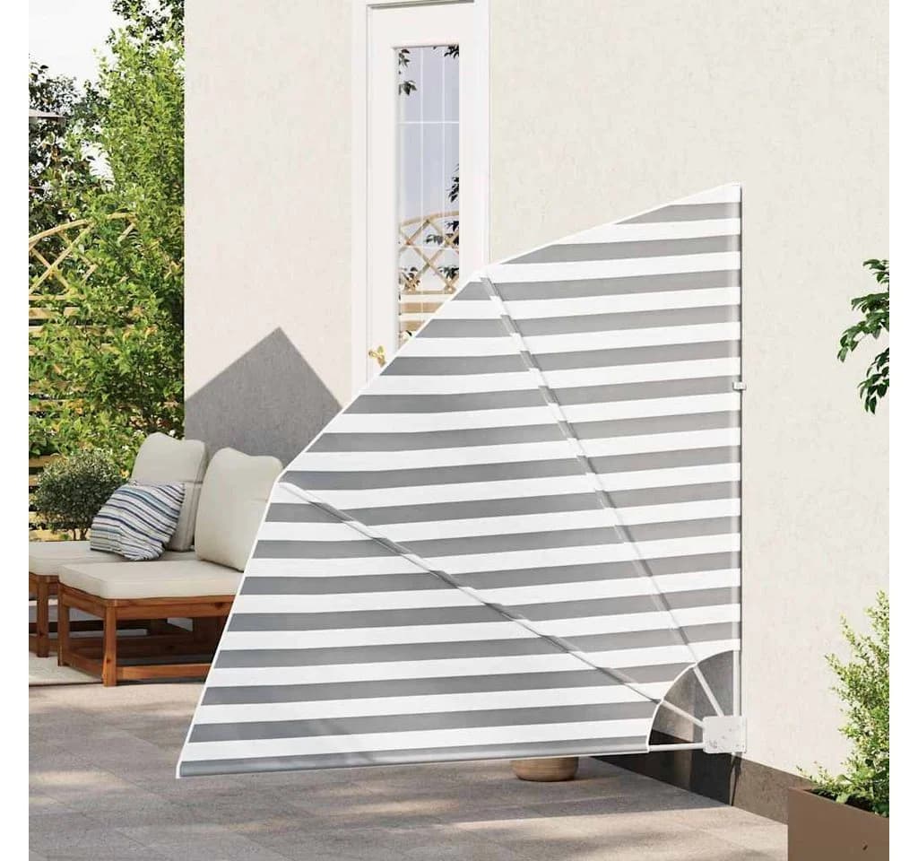 vidaXL Balkonsichtschutz Polyester Anthrazit Weiß Stahlrahmen - Bild 3