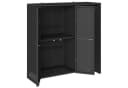 vidaXL Garten-Geräteschrank Schwarz Rattan Bild 1