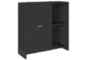 vidaXL Garten-Geräteschrank Schwarz Rattan Bild 2